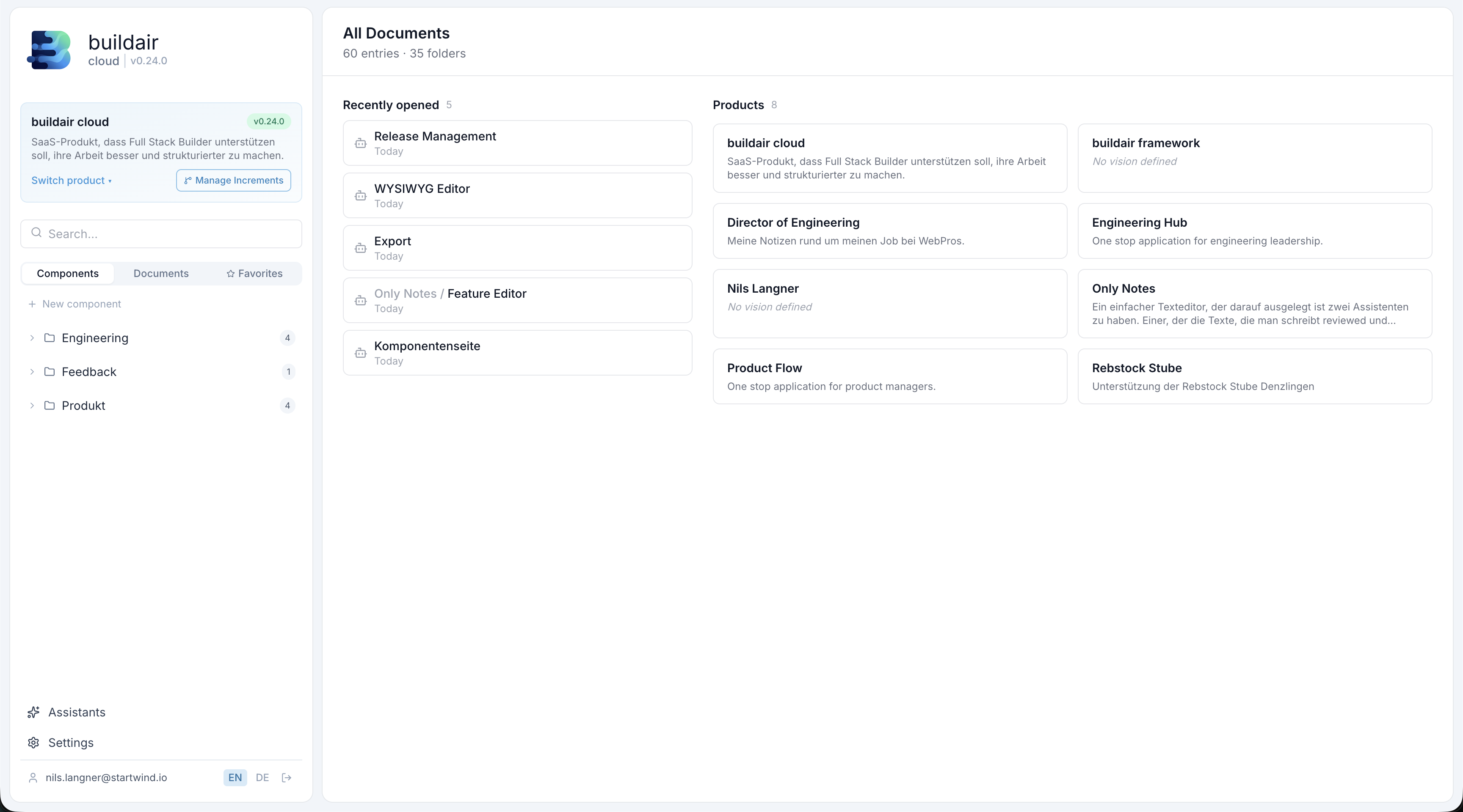 Documents and knowledge base view